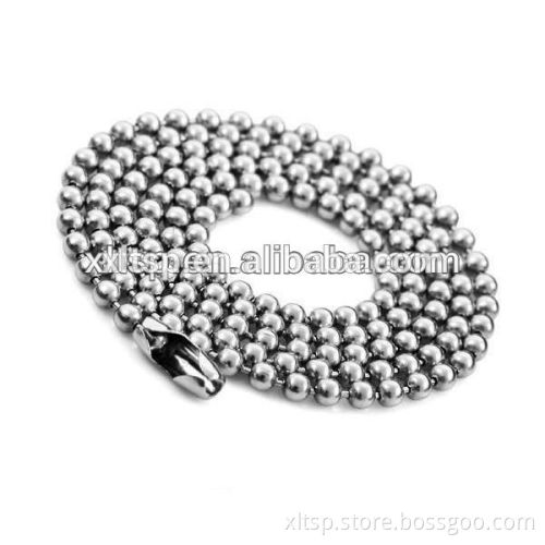 2016 symbol pendant bead chain 316L Stainless Steel bead necklace wholesale